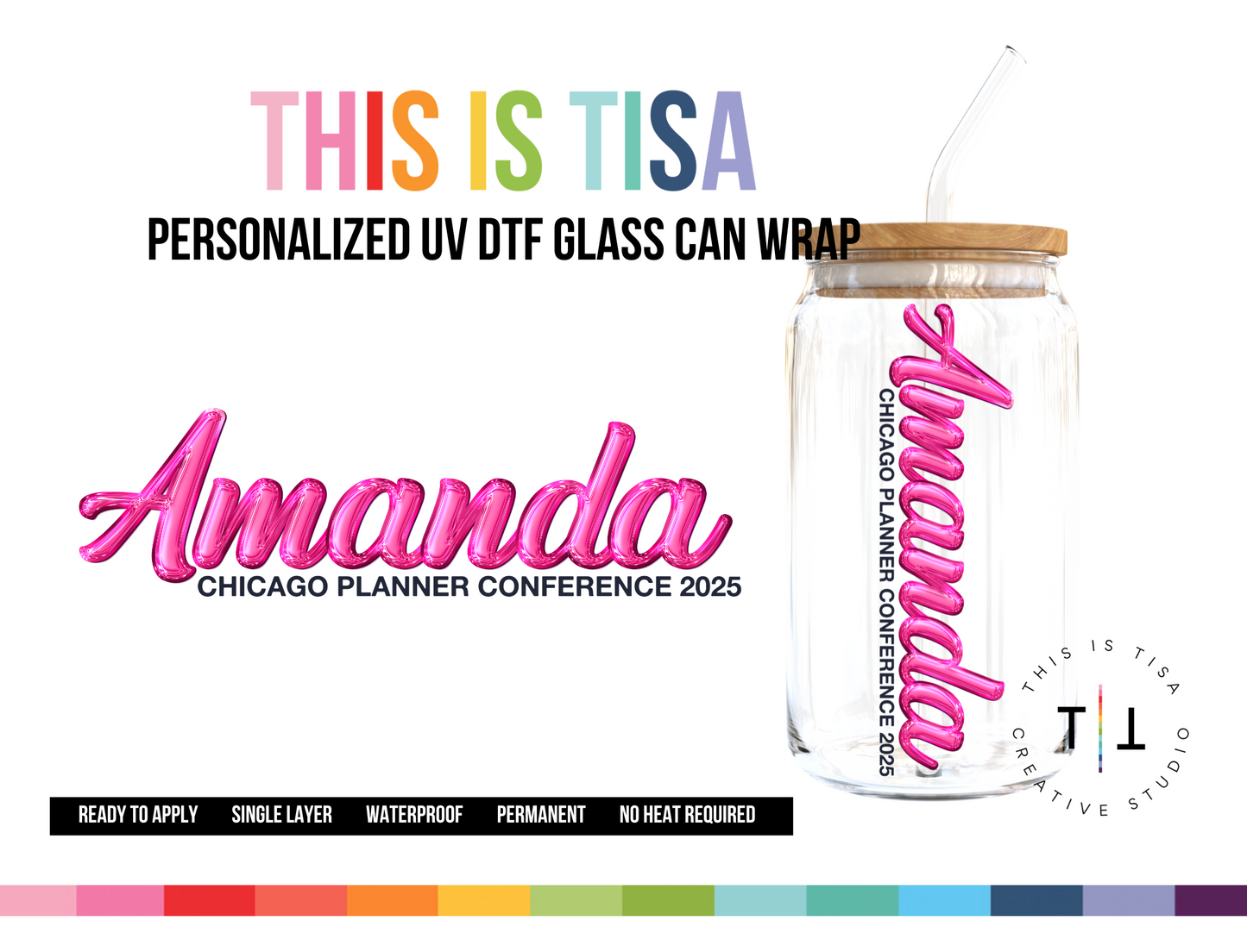 UV DTF or Sticker Sheet: Personalized Chicago Planner Conference