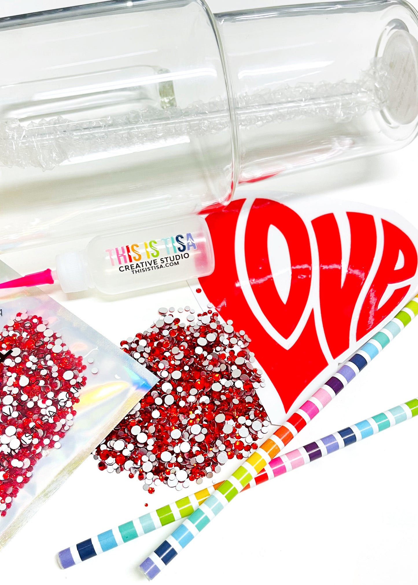 Love/Heart Bling Tumbler Kit