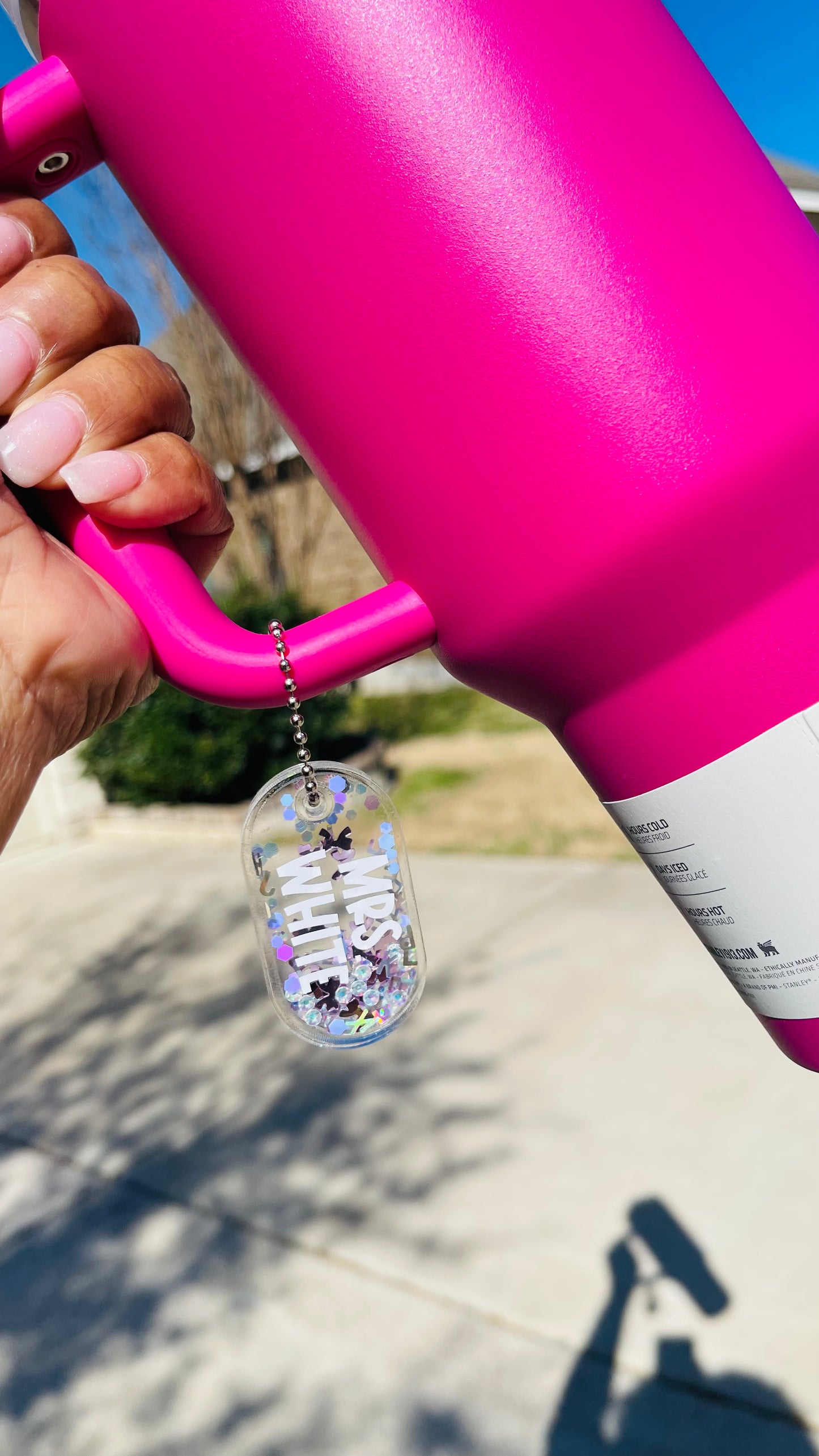 Personalized Acrylic Tumbler Shaker Tag