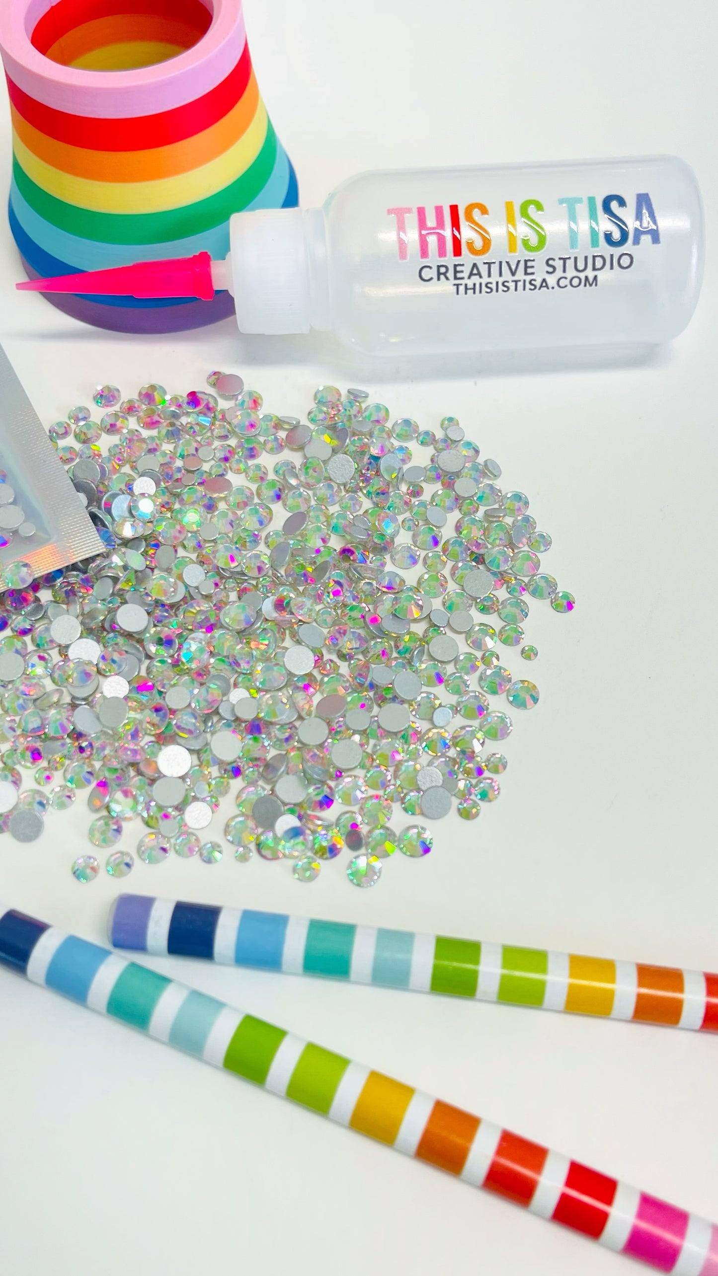 Glass Rhinestone Mix - Unicorn Highlighter