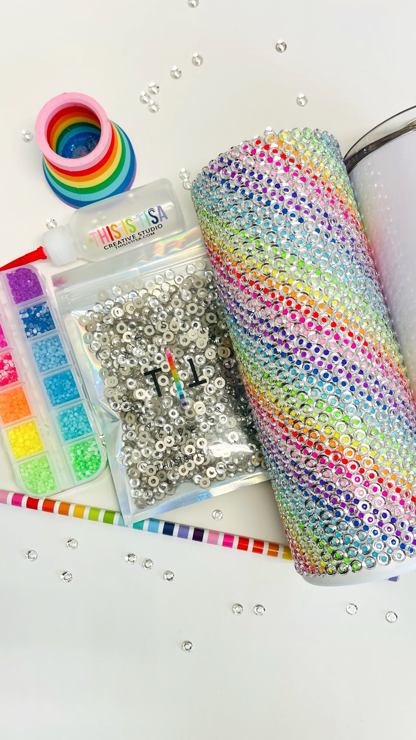 LIMITED-EDITION RAINBOW DISC BLING KIT – SHINE BRIGHT & STAND OUT!
