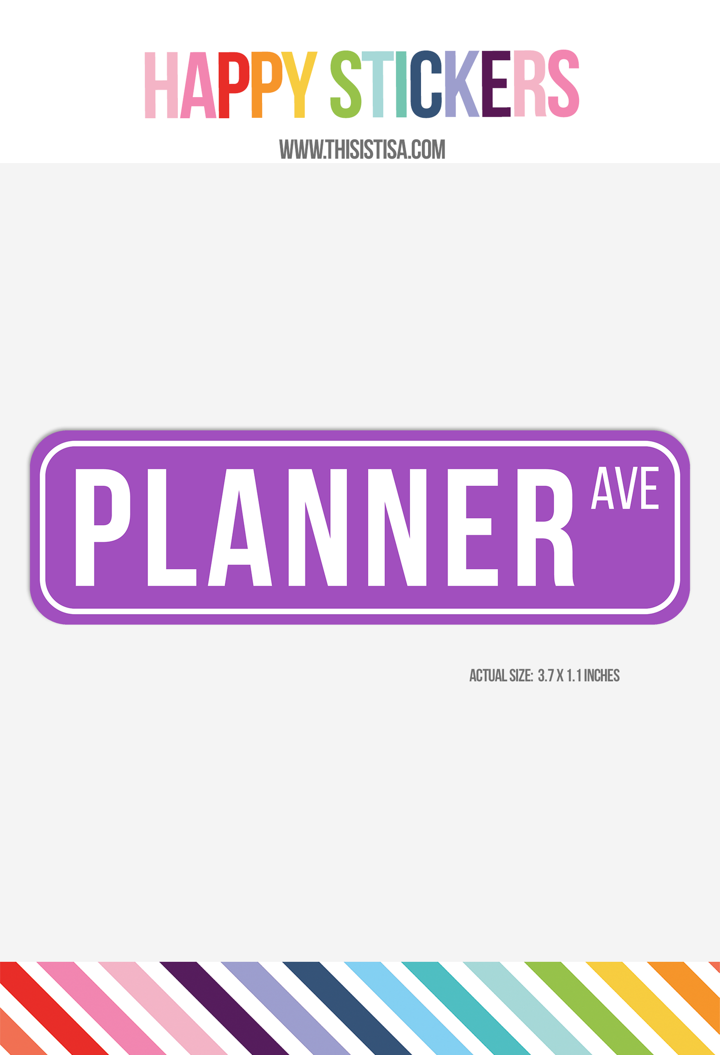 Sticker: Go Wild Indy! Planner Lane Street Sign READY TO SHIP