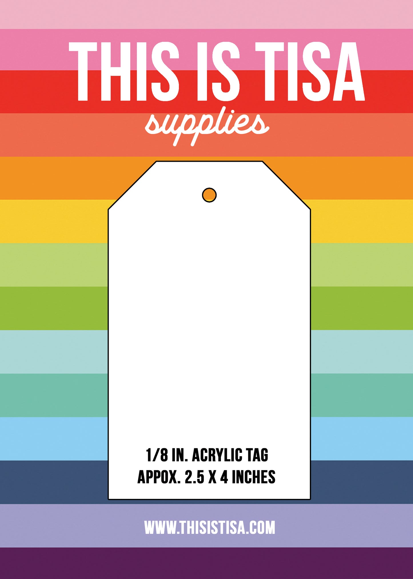 Laser-Cut Clear Acrylic Luggage Tags (style 1)