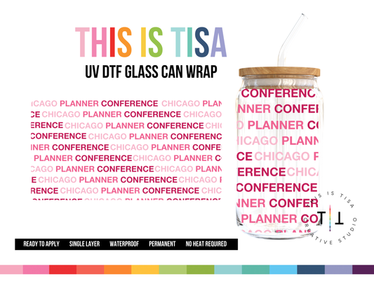 UV DTF Can Glass 16 oz Wrap:  CPC24 CPC Logo