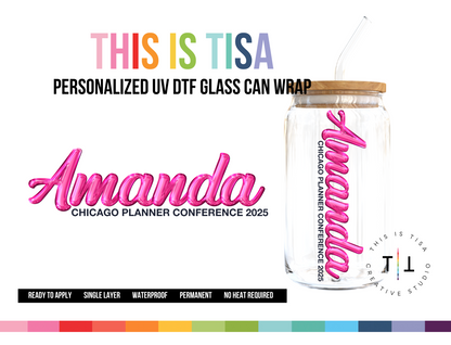UV DTF or Sticker Sheet:  Personalized Chicago Planner Conference