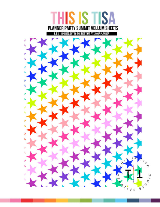 8.5x11" Vellum Sheets – The Planner Party Summit Stars
