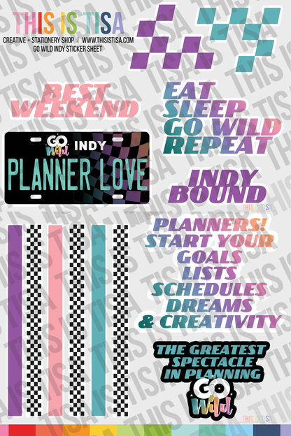 Sticker Sheets: Go Wild Indy!