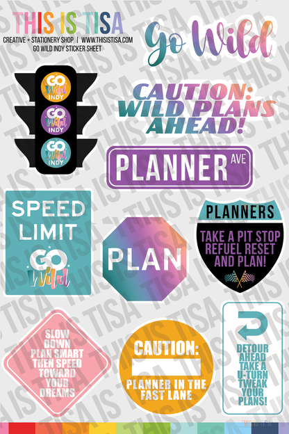 Sticker Sheets: Go Wild Indy!