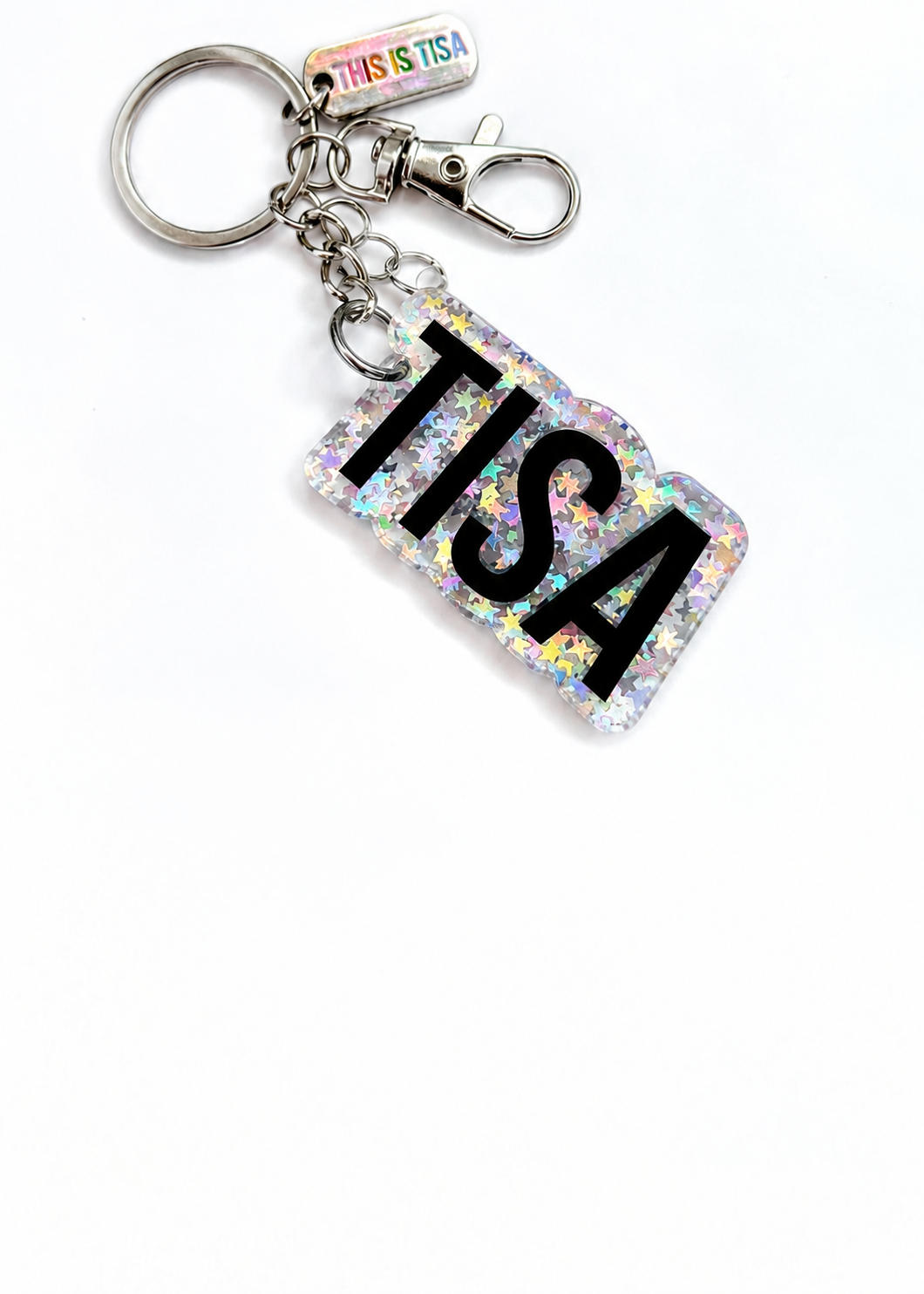Holographic Star Personalized Badge Tag