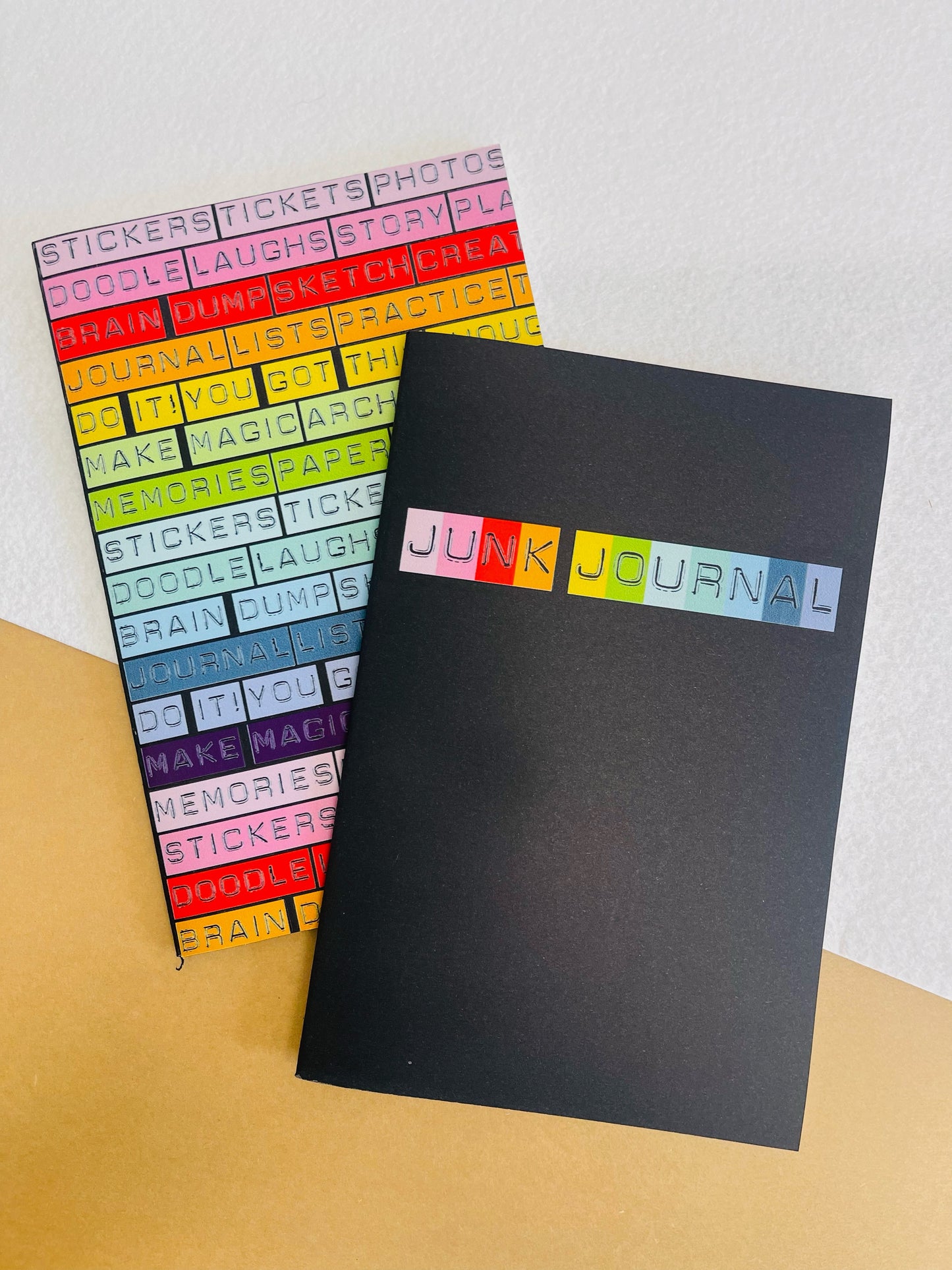Junk Journal Notebook – Rainbow Label Edition