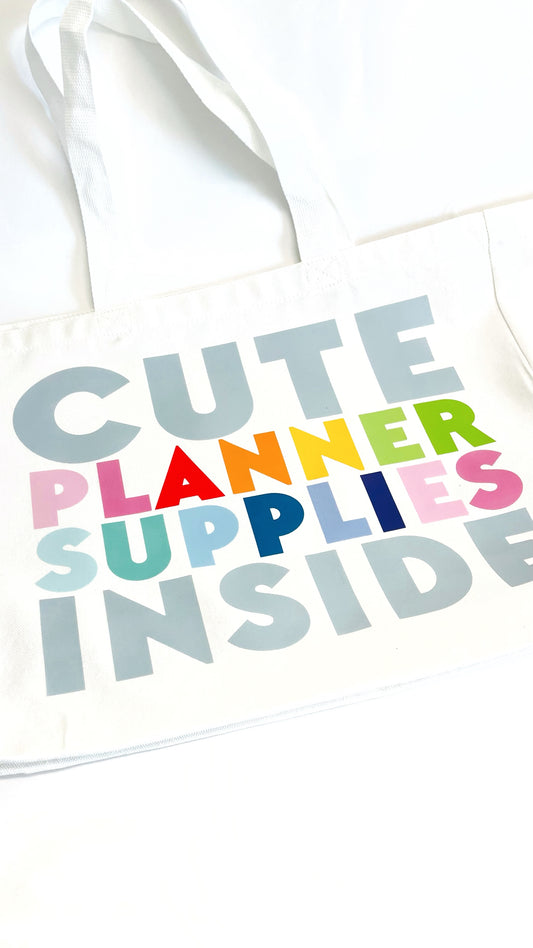 Cute Planner Supplies Inside - Rainbow