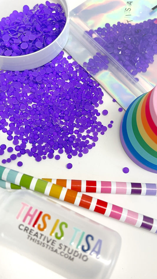 Purple Rain Glass Rhinestones
