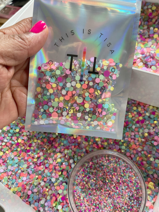 Happy Confetti Glass Rhinestone Mix