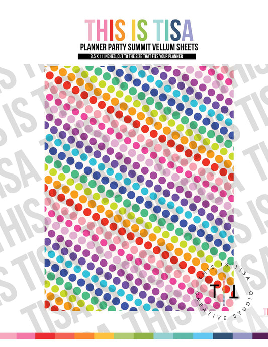 8.5x11" Vellum Sheets – The Planner Party Summit Dots