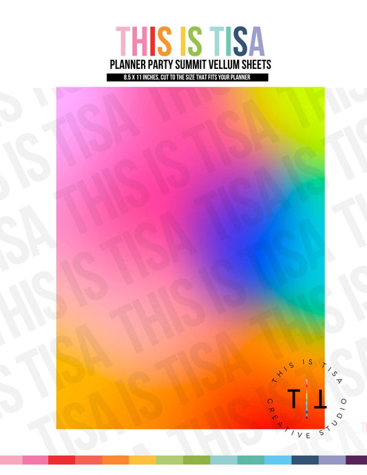 8.5x11" Vellum Sheets – The Planner Party Summit Rainbow Burst