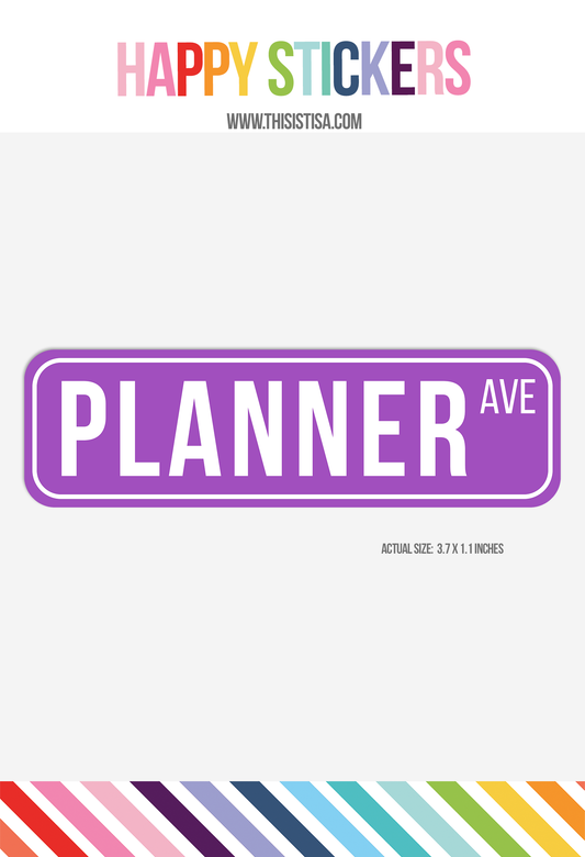 Sticker: Go Wild Indy! Planner Lane Street Sign